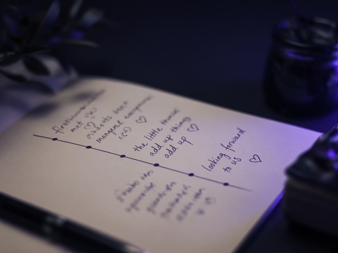 Handwritten notes suggesting a living contact journal